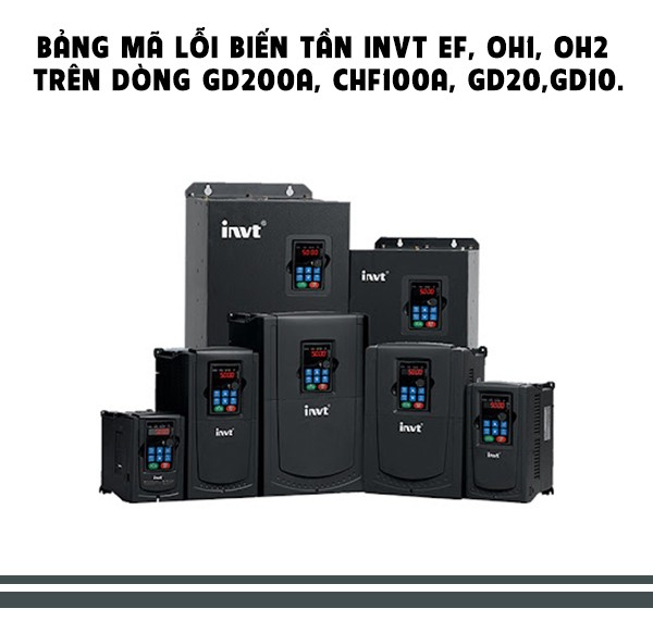 Bảng mã lỗi thường gặp ở biến tần ITVN