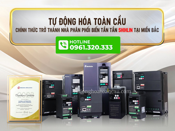 Tự Động Hóa Toàn Cầu là nhà phân phối chính thức Biến Tần Shihlin tại miền Bắc