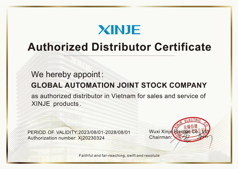 Tự Động Hóa Toàn Cầu là nhà phân phối thương hiệu Xinje
