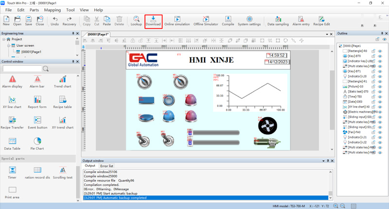 Download chương trình Hmi Xinje