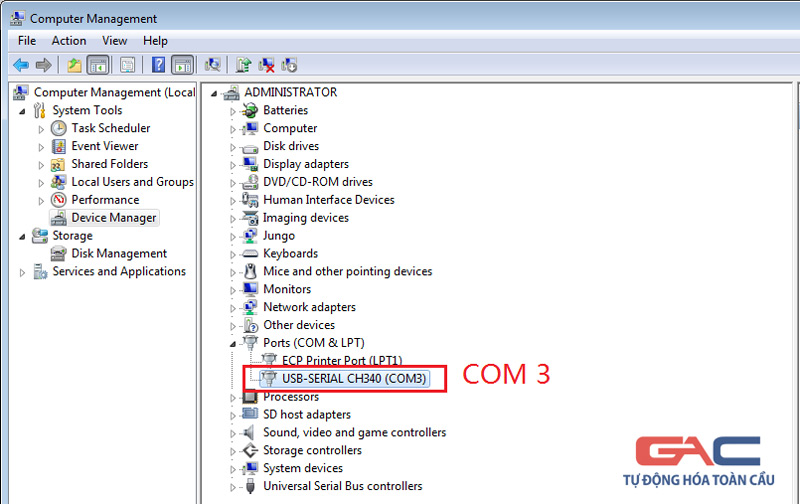 Cửa sổ mới hiển thị lên, chọn Device Manager