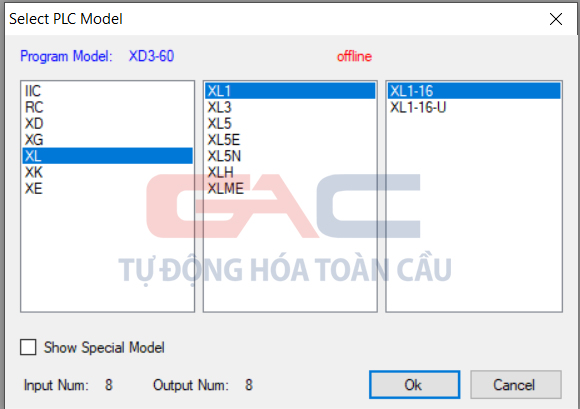 Tạo chương trình PLC Xinje