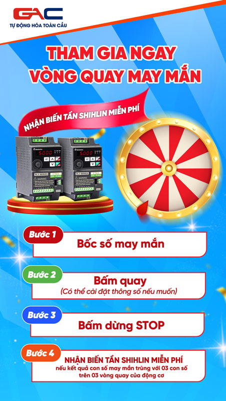 Quay số trúng thưởng nhận biến tần Shihlin